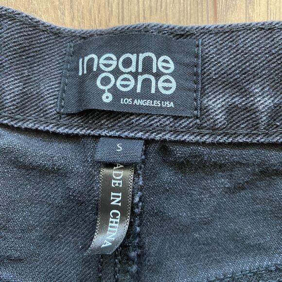 Insane Gene Crossover Black Denim Shorts Distressed Grunge Punk – Small - Picture 10 of 10